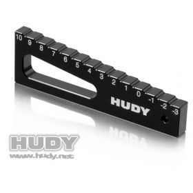 HUDY 107711 CHASSIS DROOP GAUGE -3 TO 10 MM FOR 1/8 CARS (20 MM)
