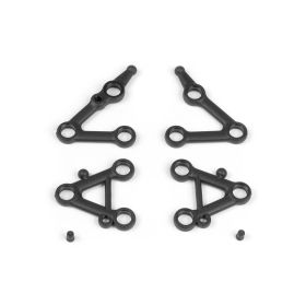 XRAY 382101 SET OF SUSPENSION ARMS, LOWER + UPPER (2+1+1) - HARD